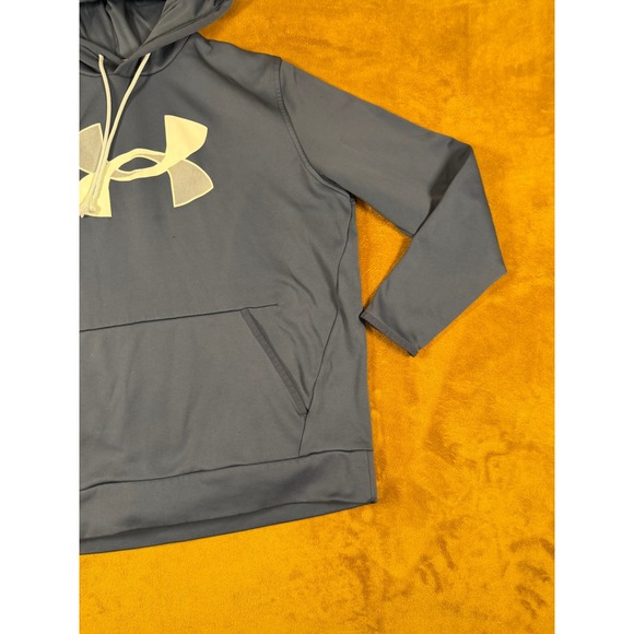 Under Armour Mens ColdGear Loose Fit Hoodie Charcoal Grey Large Pullover Fleece - Picture 10 of 10